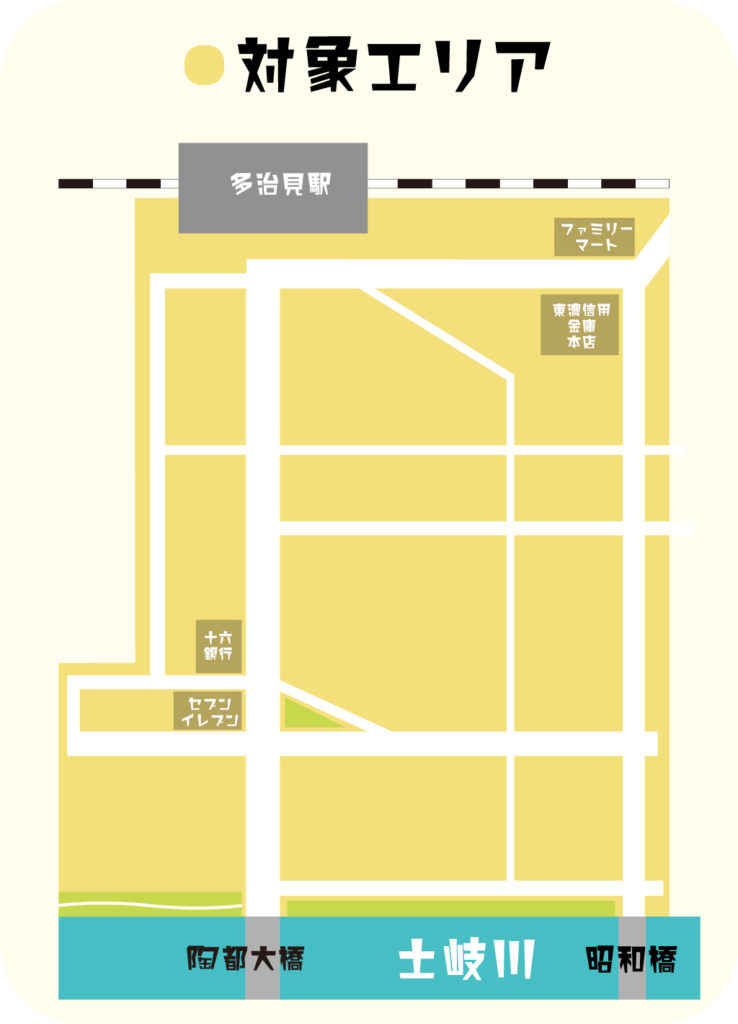 多治見駅前商店街 対象エリア